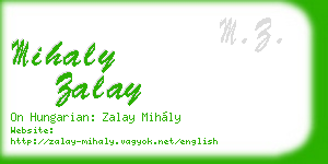 mihaly zalay business card